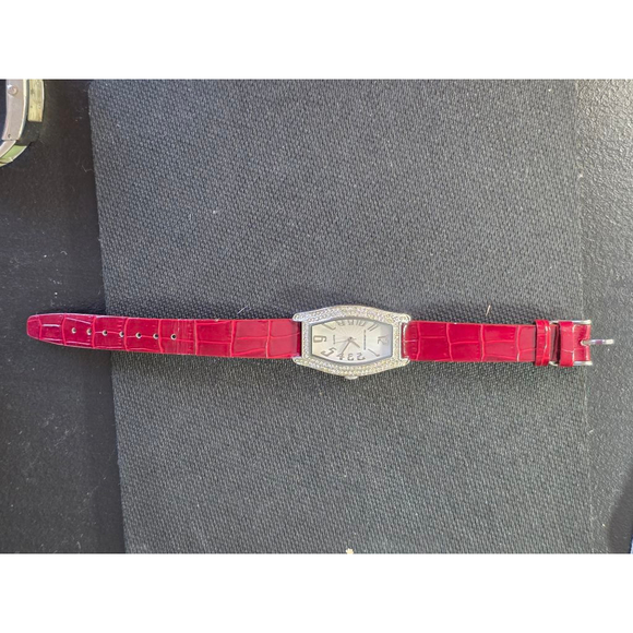Women's HILLARD&HANSON One Size Red Silver Watch - Picture 5 of 6